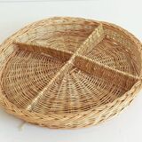 Rustic French Provence Wicker Basket Centerpiece / Vide-Poche – Mid 20th Century