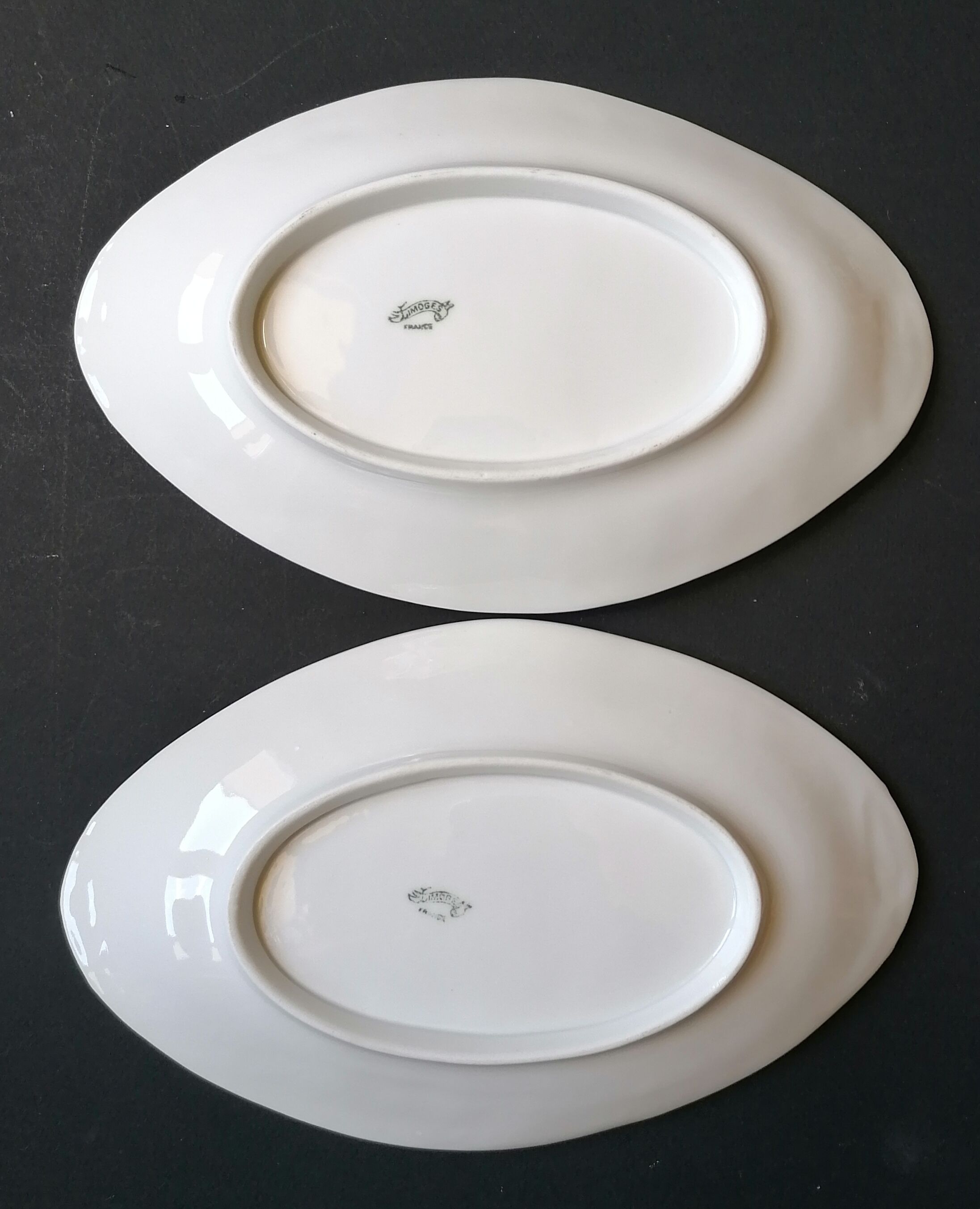 Two Limoges porcelain raviers