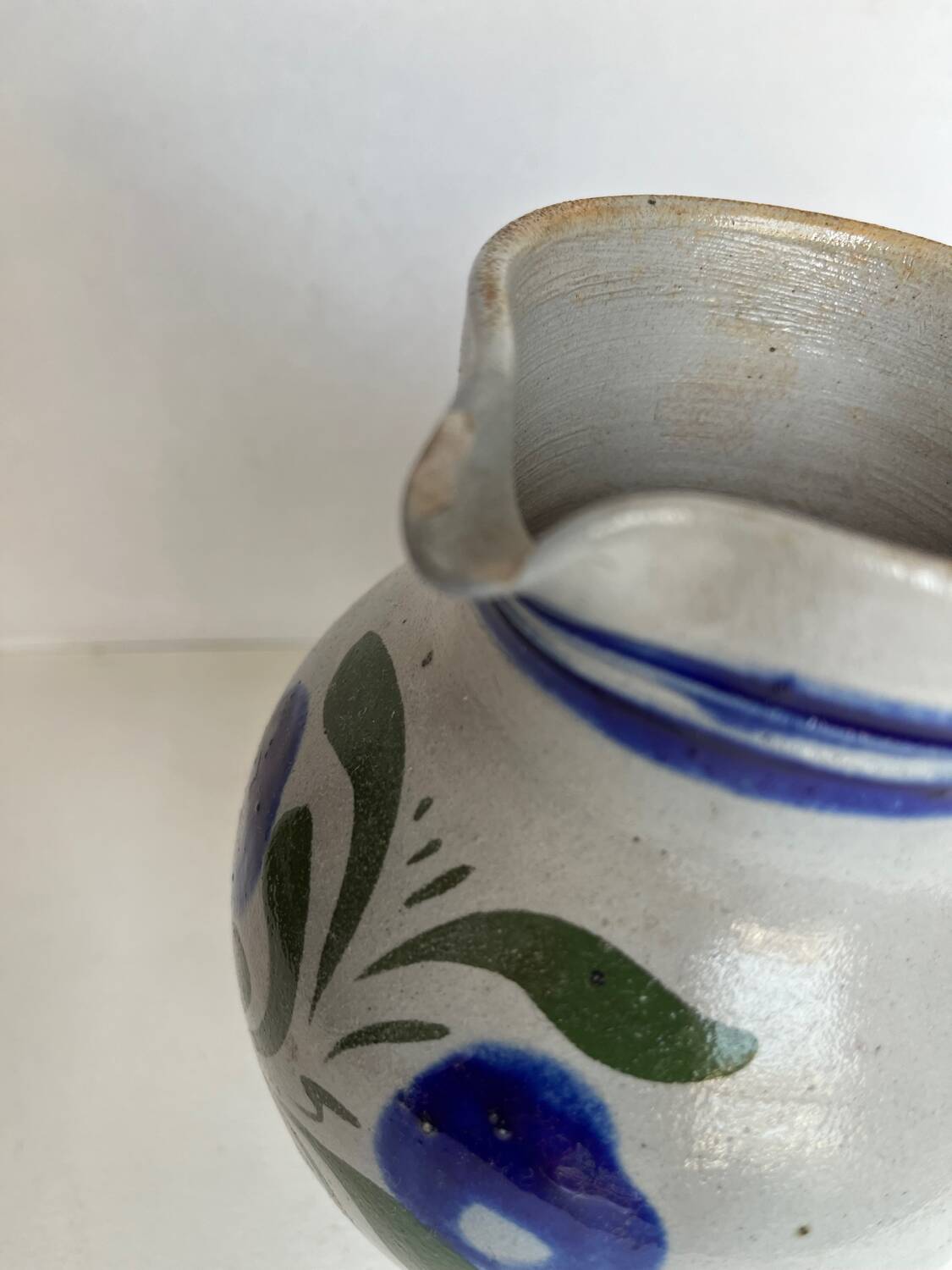 Vintage Betschdorf Pottery Glazed Stoneware Pitcher
