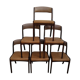 Lot de six chaises teck années 60