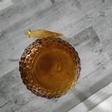 Italian colored bubble glass tall bottle