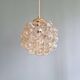 Amber bubble glass pendant (3 available), design by Helena Tynell, 1970.