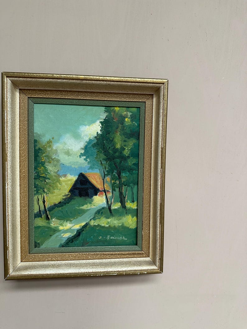 Swedish Mid-Century Oil on panel – "In Sunlight Glade" by Ivan Bauer