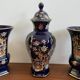 22K three piece set, Echt Cobalt Bareuter Bavaria Germany