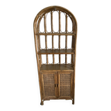 Vintage bamboo bookcase shelf