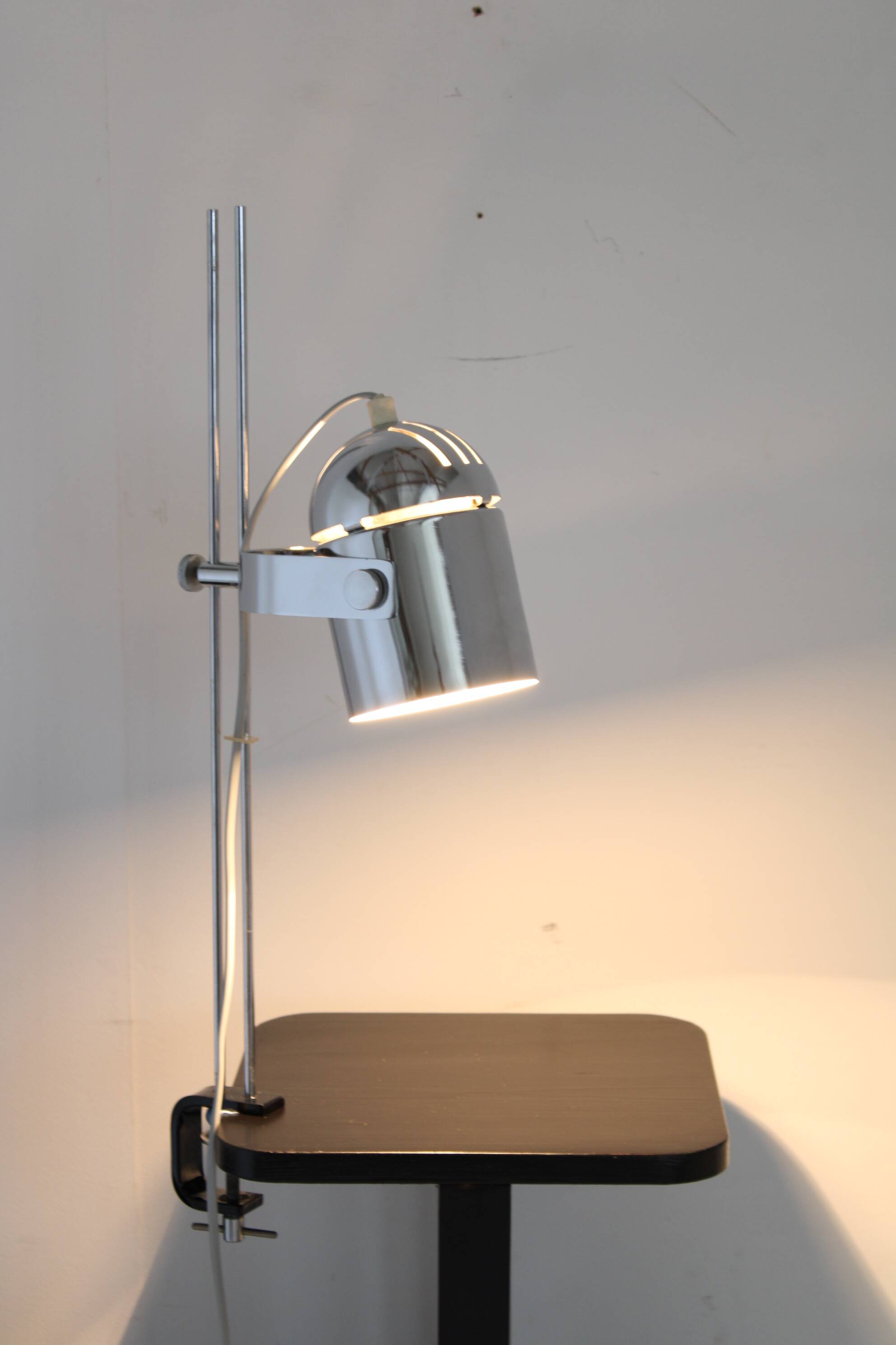 1970s Stanislav Indra Chrome Plated Table Lamp, Czechoslovakia