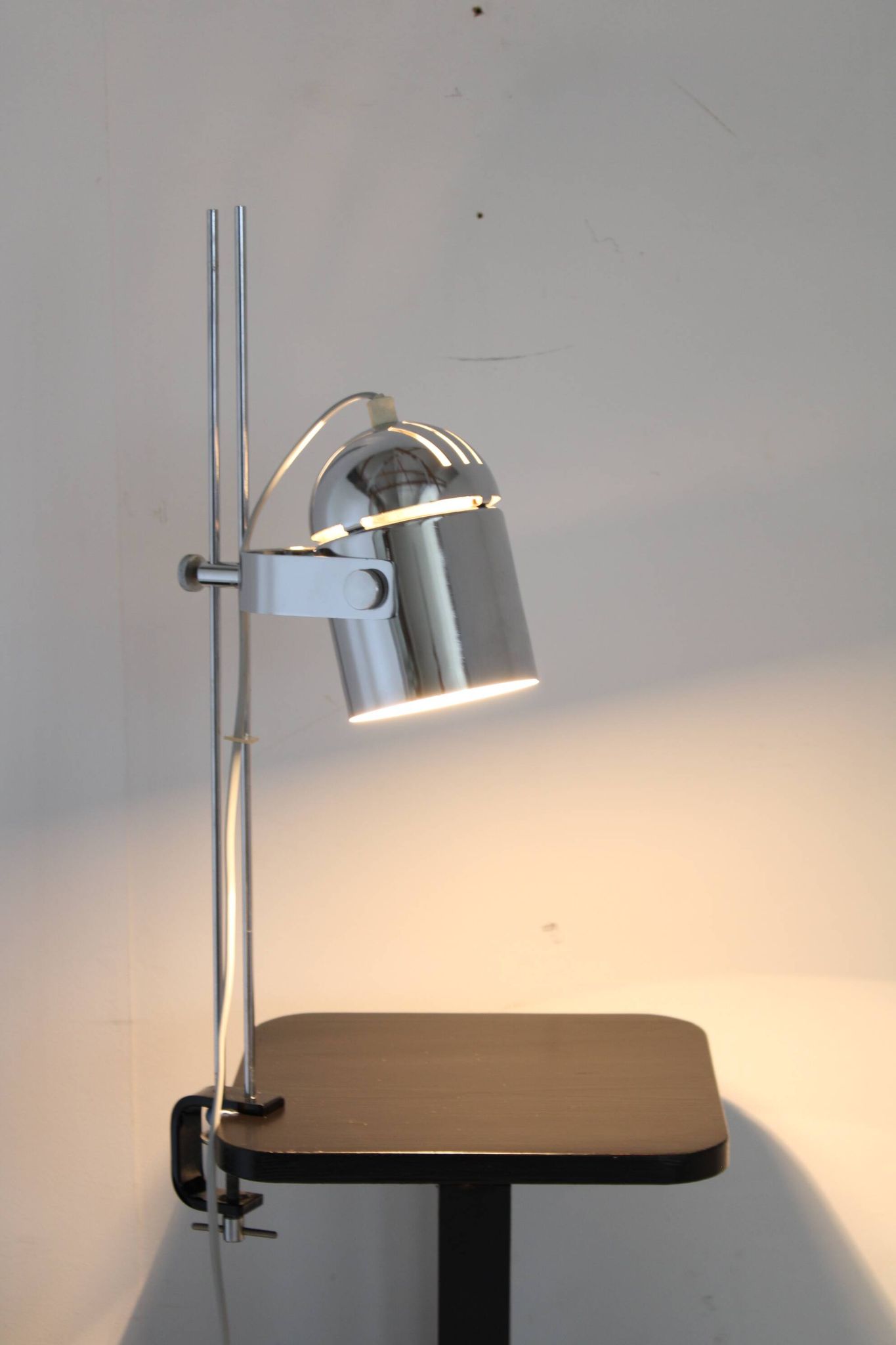 1970s Stanislav Indra Chrome Plated Table Lamp, Czechoslovakia