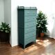 Old grey green high chest of drawers H160