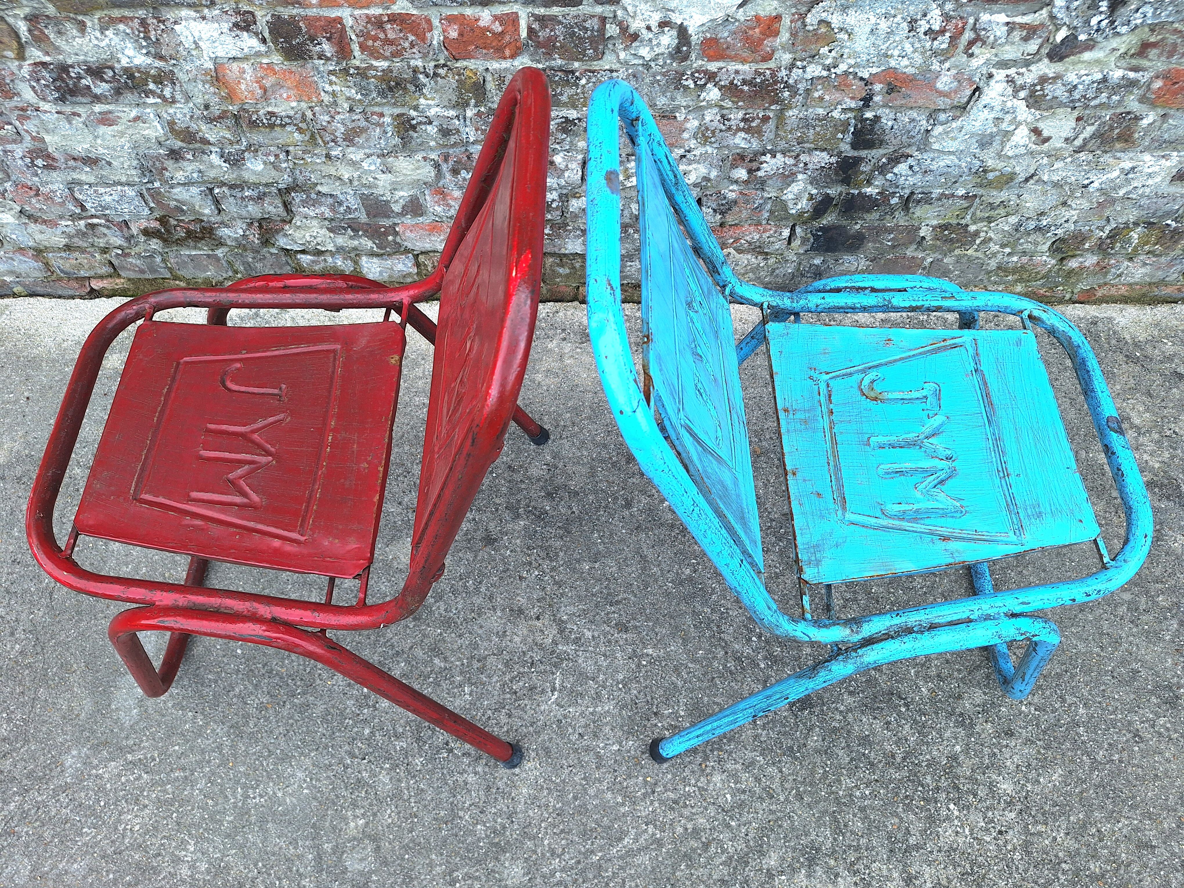 Lot de 6 chaises vintage JYM, meubles sièges industriels