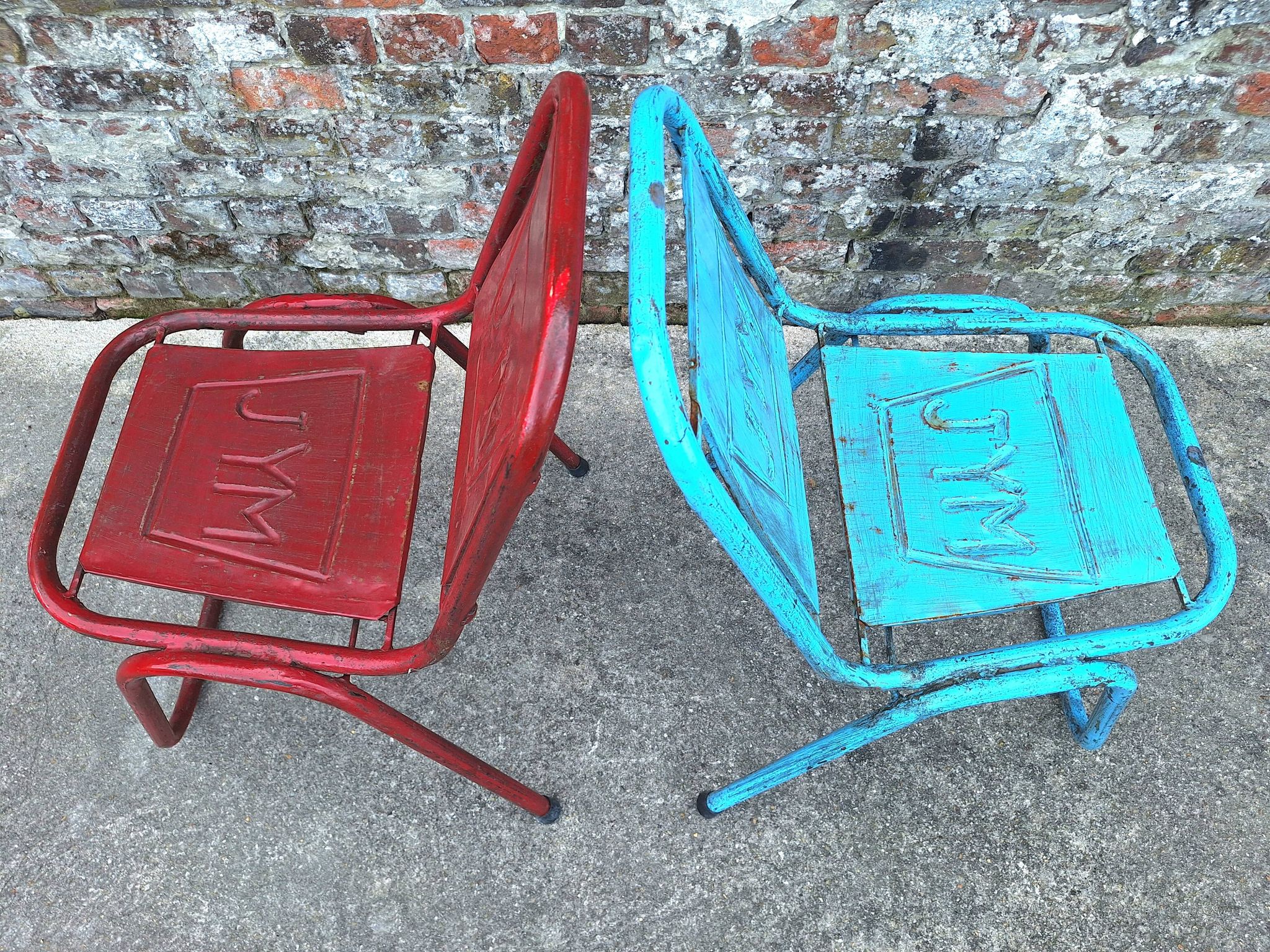 Lot de 6 chaises vintage JYM, meubles sièges industriels