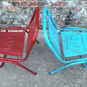 Lot de 6 chaises vintage JYM, meubles sièges industriels