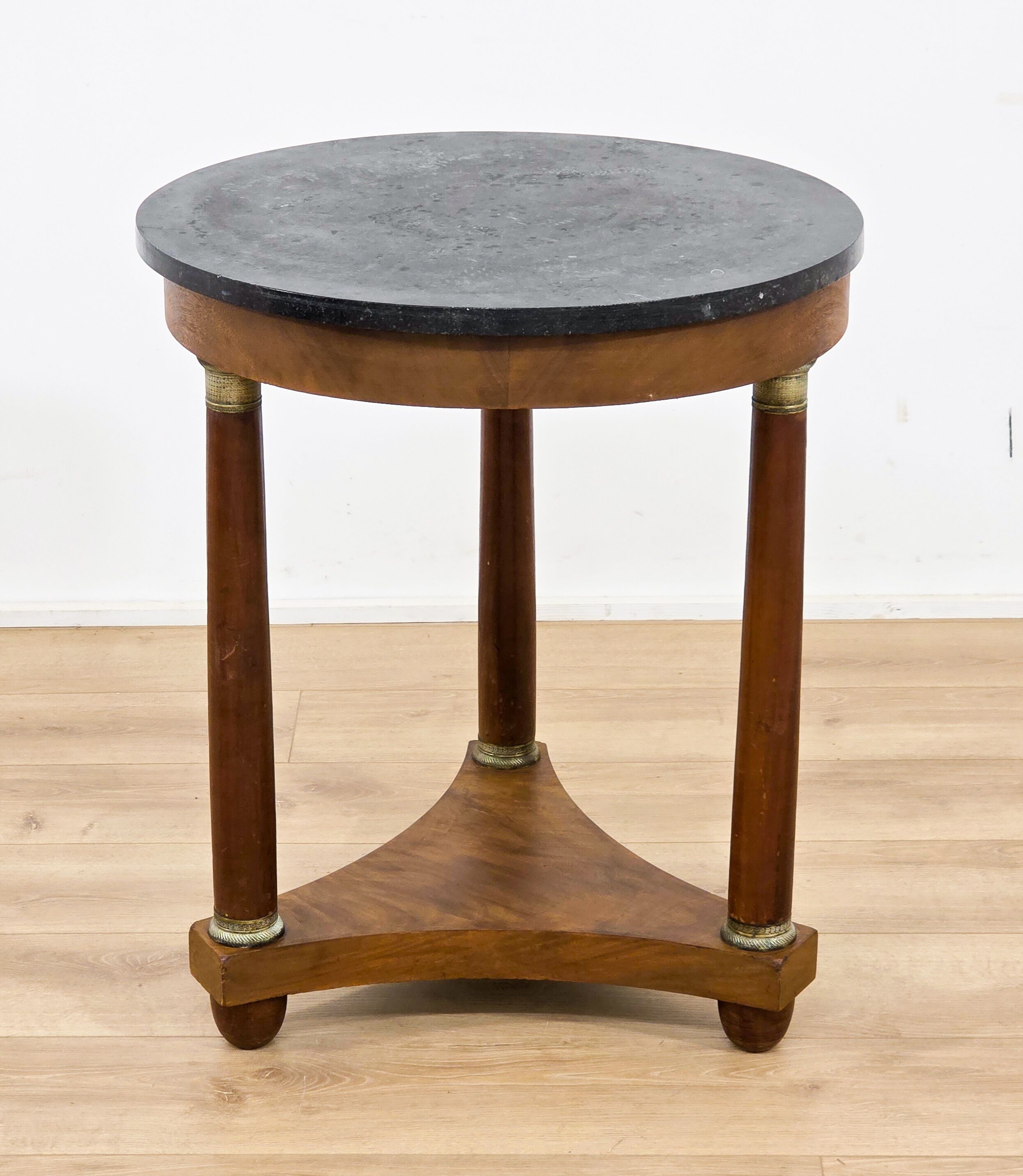 Empire side table in mahogany and marble – Late 19th century