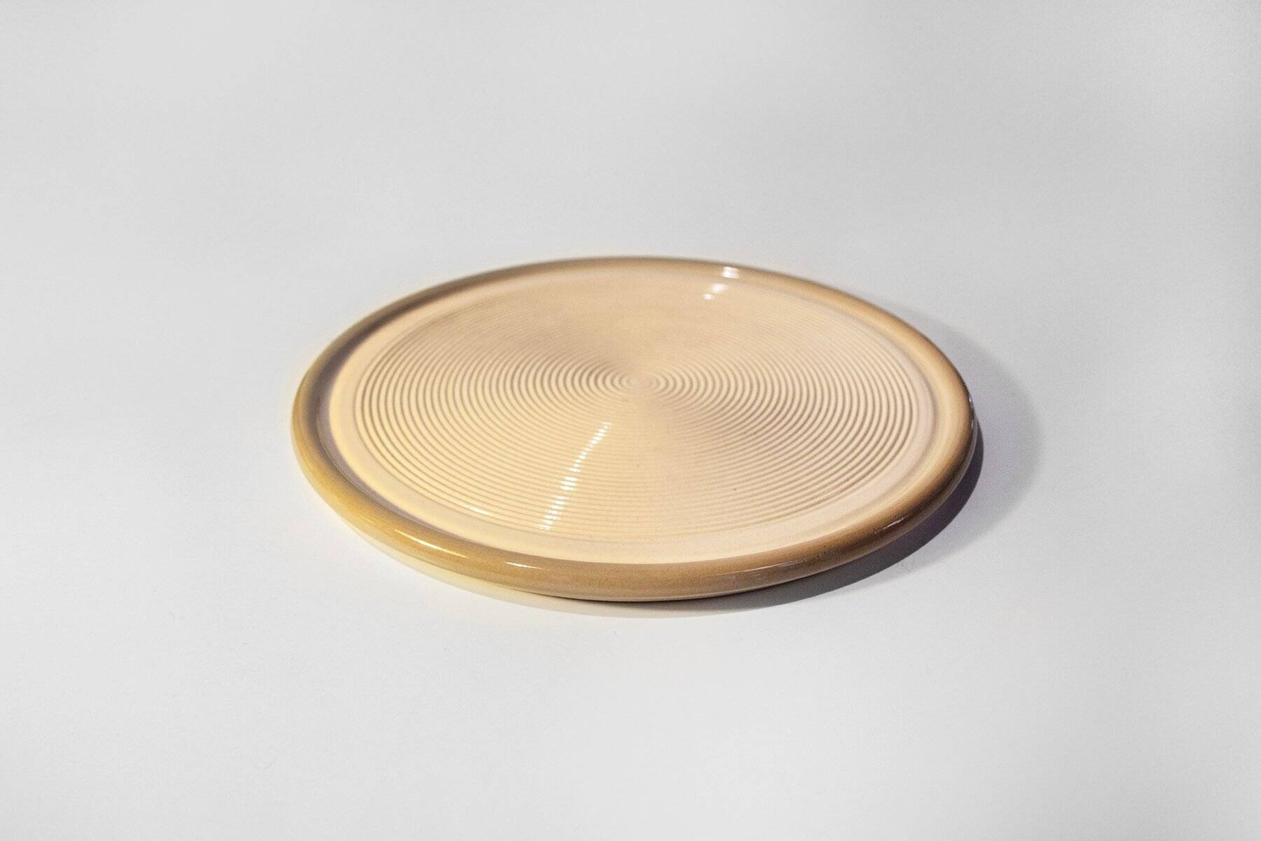 Ceramic plate by Franco Bucci for Pesaro Workshop, Italy, 1970s