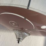 Vintage 1950s pink glass dome ceiling light - 39 x 40 cm