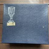 6 engraved crystal stemmed glasses