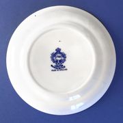 Set of 2 plates 22.50cm and 2 plates 19.50cm JT&S Crown Pottery Longton warranted willow pattern