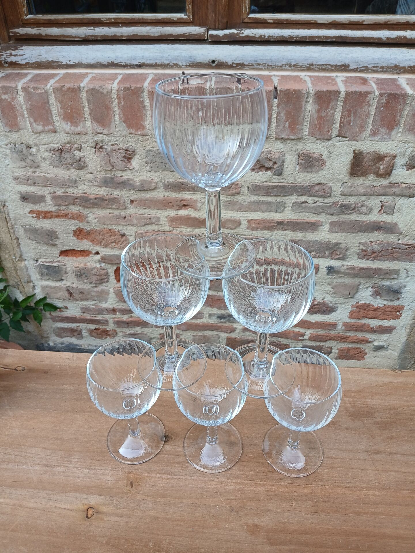 6 verres à vin ballons