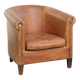 Vintage sheepskin club armchair in a beautiful light cognac colour