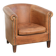Vintage sheepskin club armchair in a beautiful light cognac colour