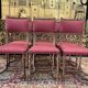 Set of 6 Renaissance style carved walnut chairs - Haute époque