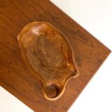 Vide poche, en bois massif et dense, artisanat suédois, années 30-50.