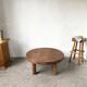 Round brutalist coffee table from the 1950s.