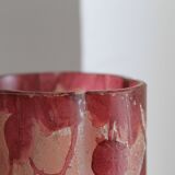 Legras quadrilobed vase from the "ruby" series in glass (1900 - 1910)