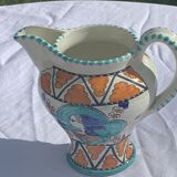 Glazed ceramic jug pottery Orvieto made in italy vintage