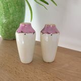 Two mini Limoges vases