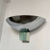 Chrome and glass wall light