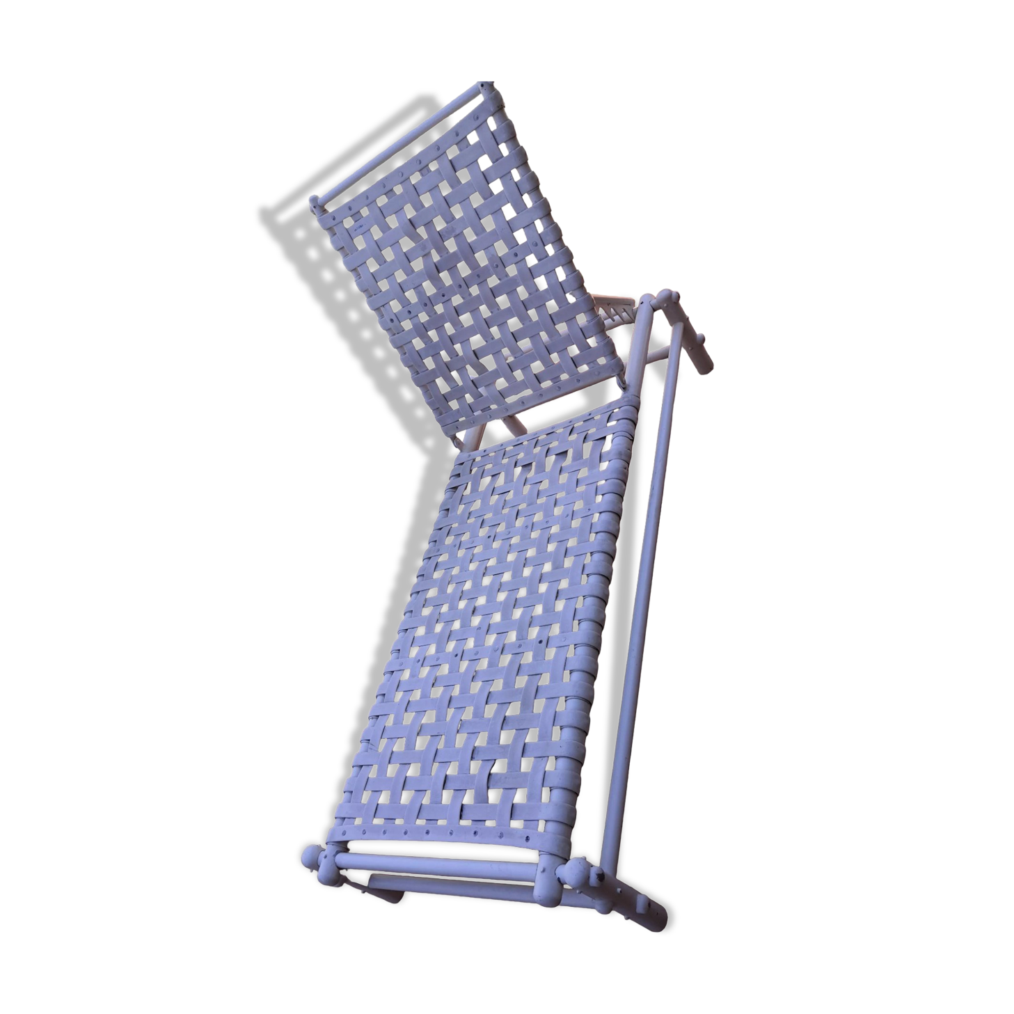 Vintage woven deckchair Triconfort 1980 France