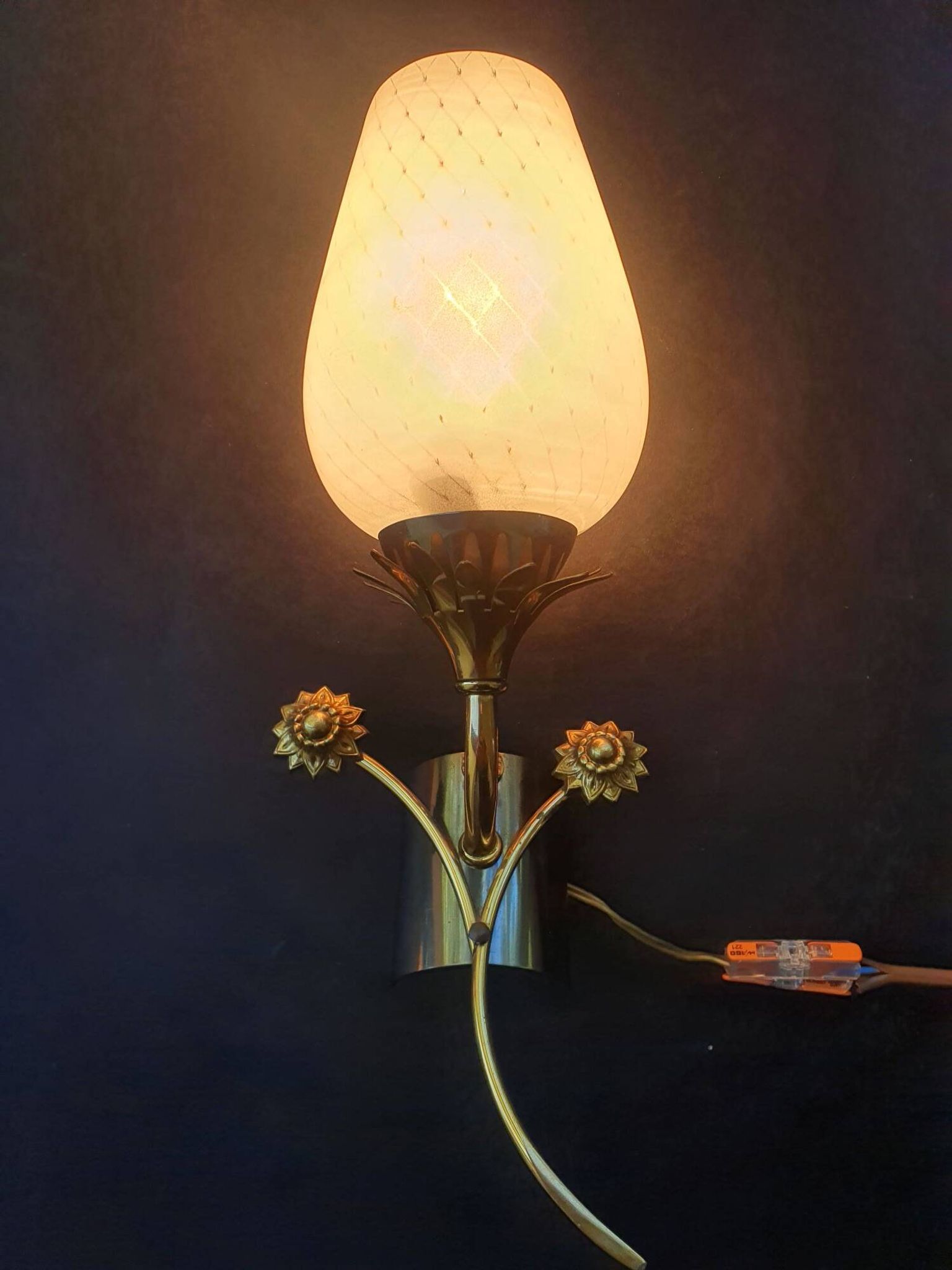 Pair of Art Deco wall sconces from the 1960s.