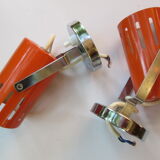 Pair of wall lamps orange