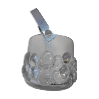 Molded glass ice bucket