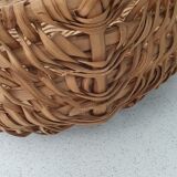 Wicker laundry basket with handles