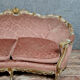 Banquette basket Louis XV Venetian lacquered and gilded wood circa 1900