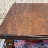 Table Victorienne à manivelle en acajou du XIXème avec 1 allonge