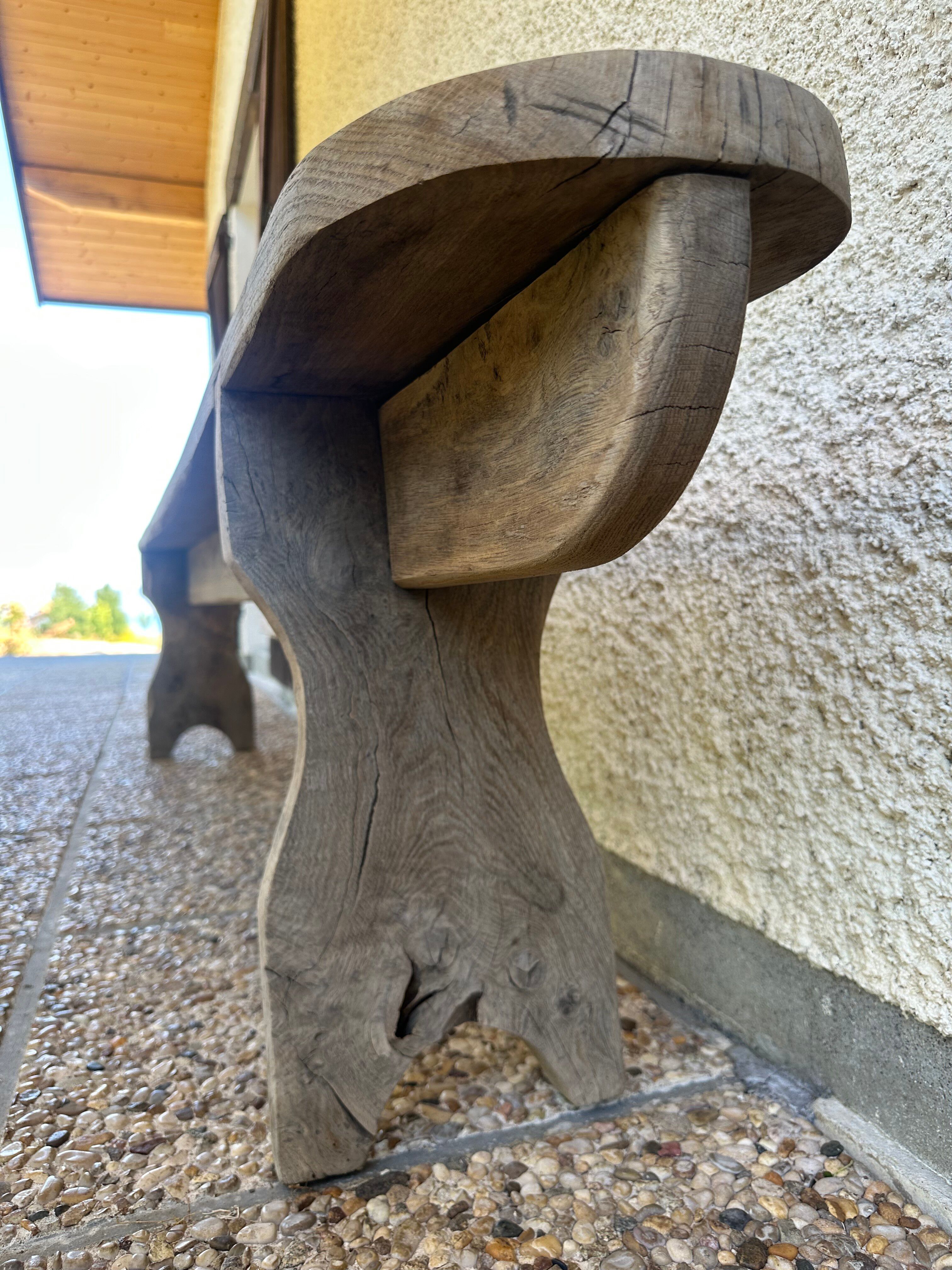Old oak farmhouse bench measuring 230 cm