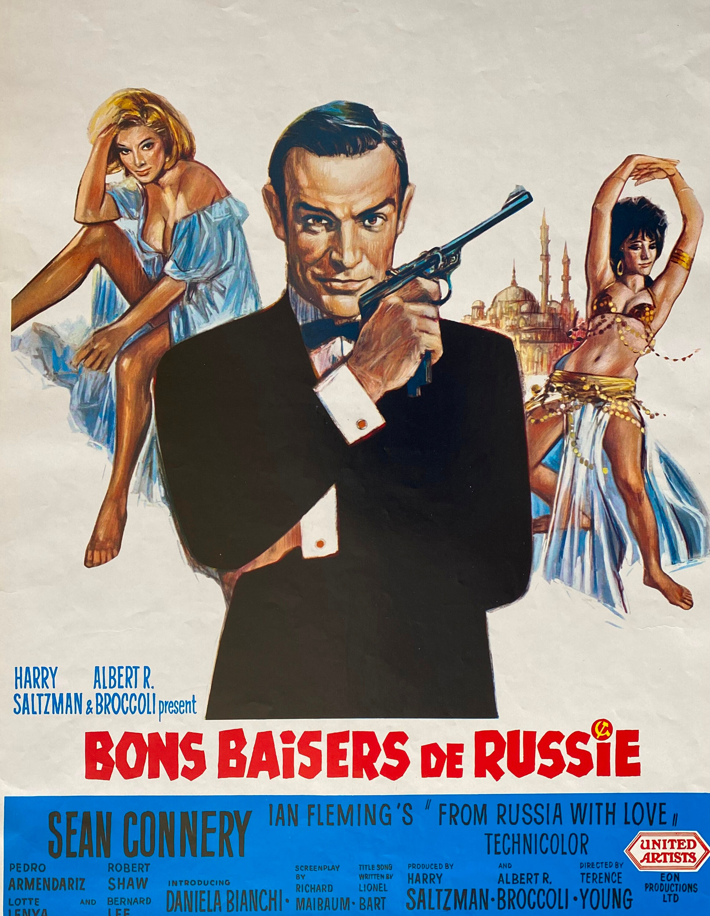 Movie poster "Good kisses from Russia" James Bond, Sean Connery 70's