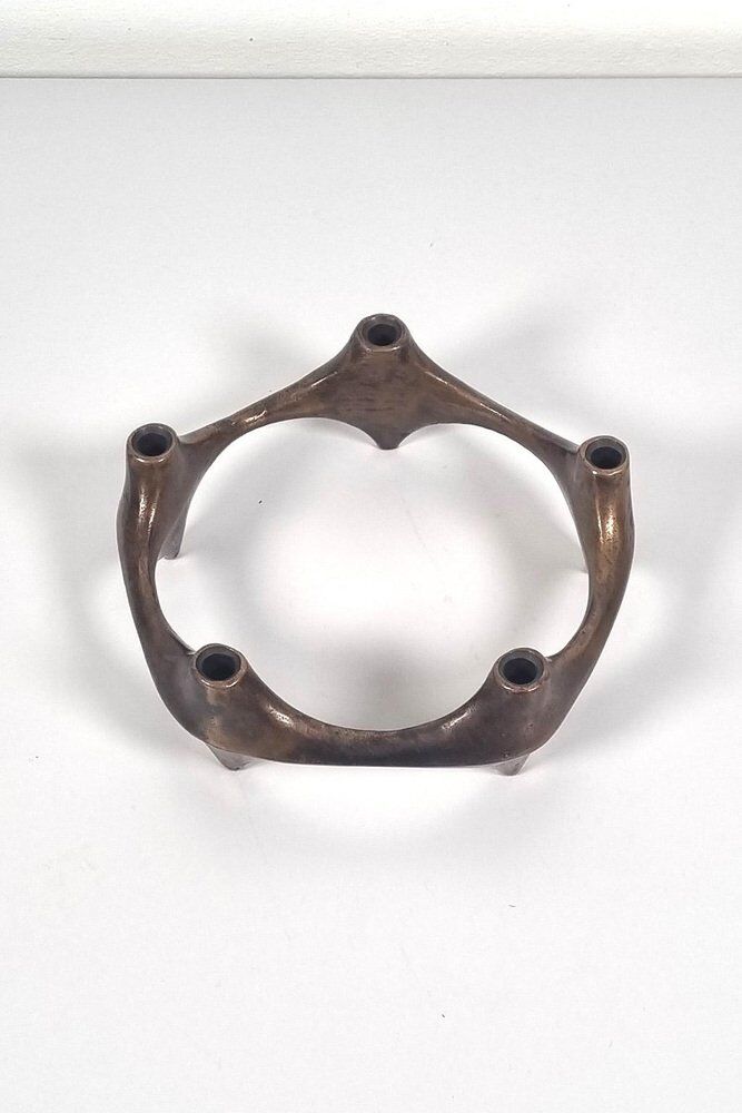 Bronze Brutalist Candle Holder