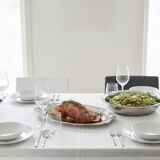 Set of stainless steel dishes - 1980s design