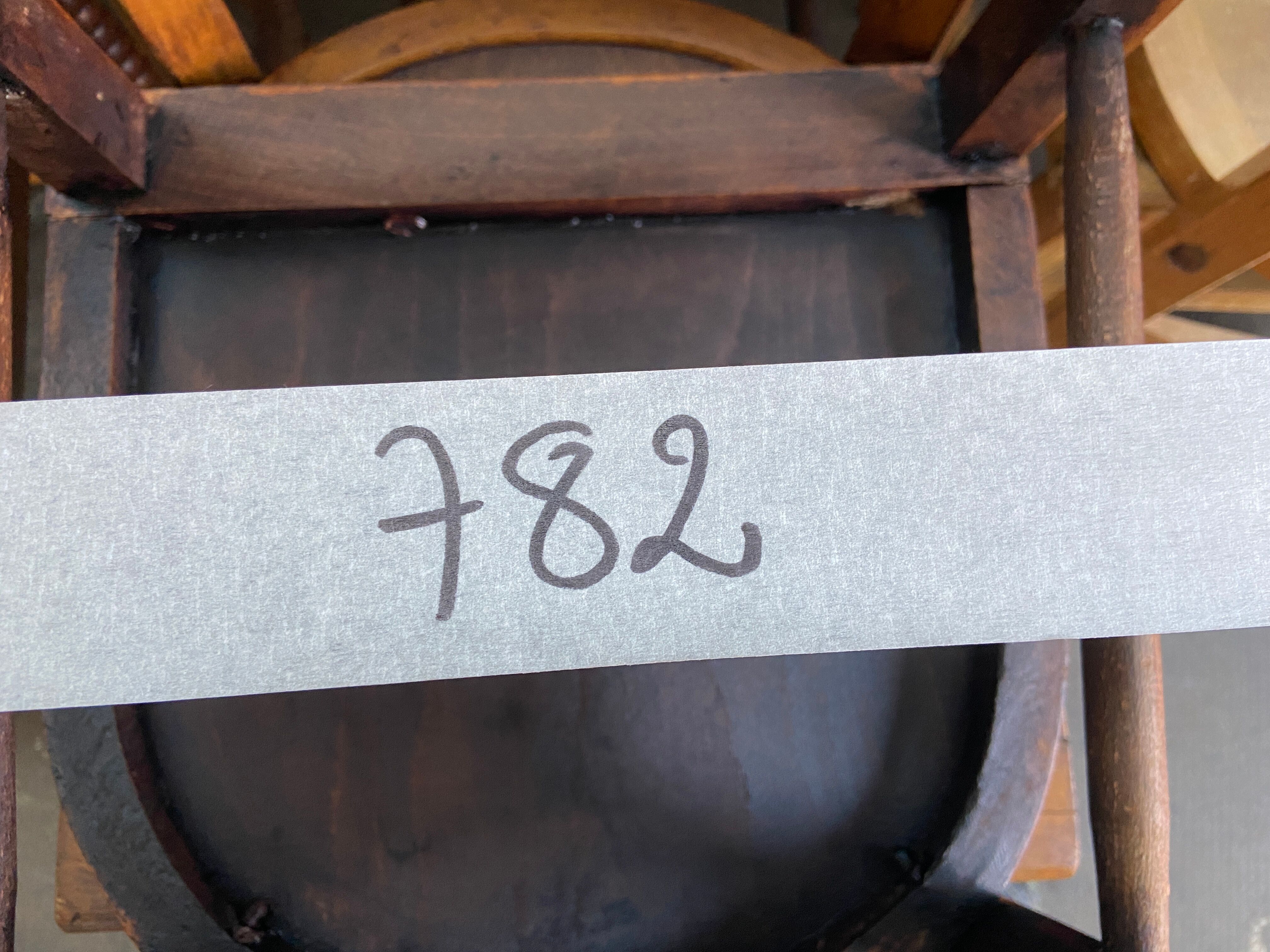 Pair of French bistro chairs vintage meat