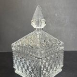 Vintage molded glass candy box