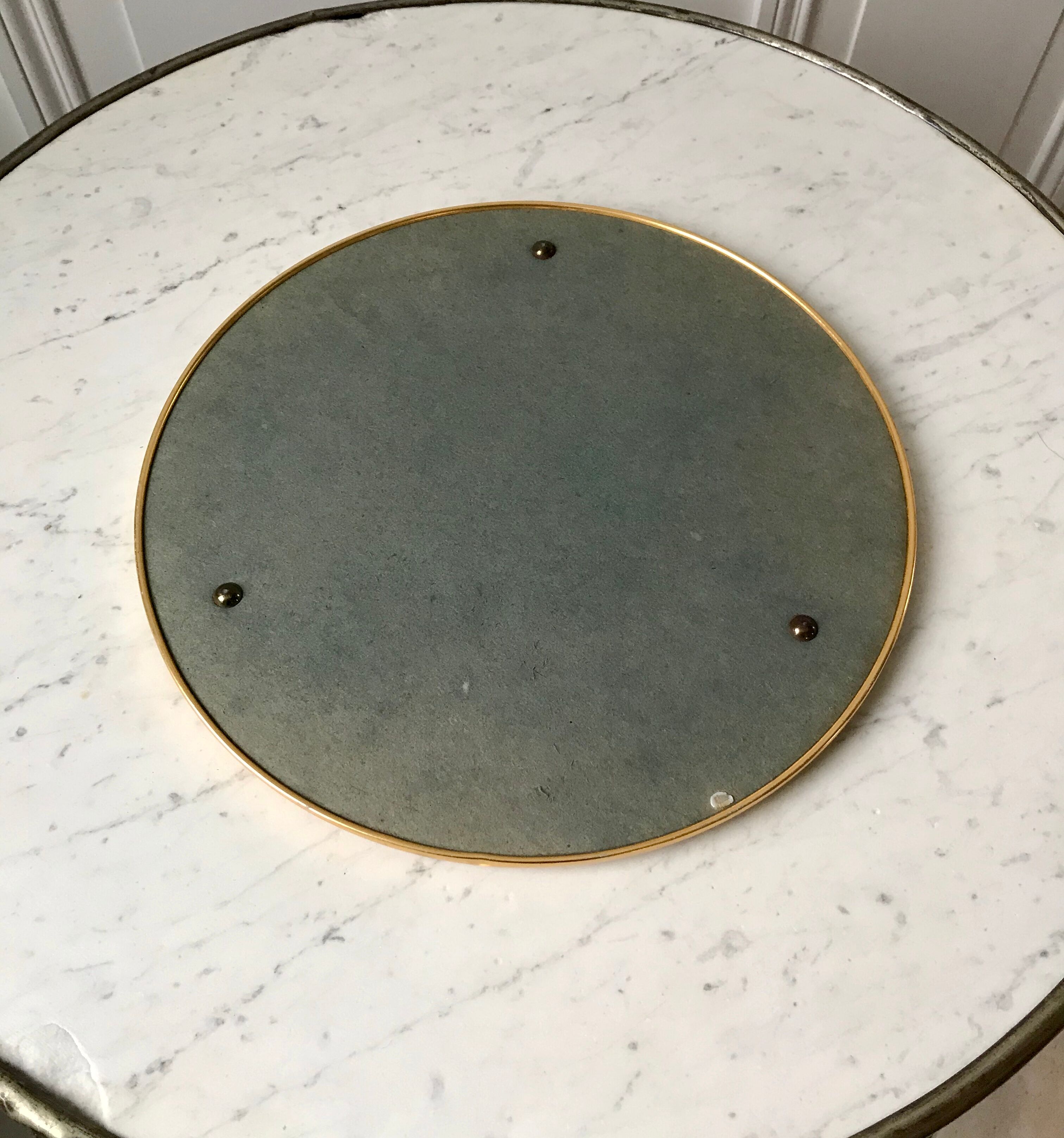 Golden mirror tray 50s