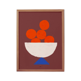 Poster printed in giclée quality with illustration of oranges