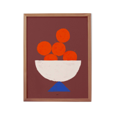 Poster printed in giclée quality with illustration of oranges