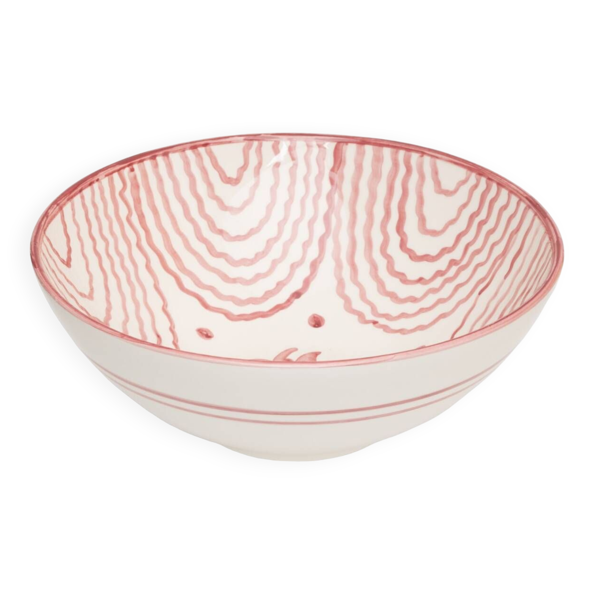 Large pink serving bowl