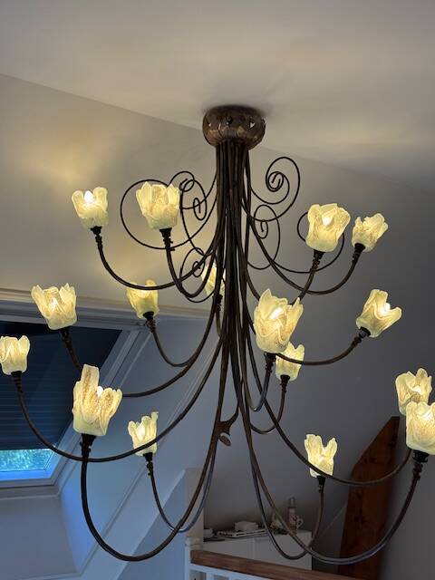 Wrought iron chandelier