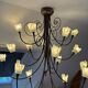 Wrought iron chandelier