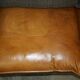 Leather Harris Tweed sofa made in England.